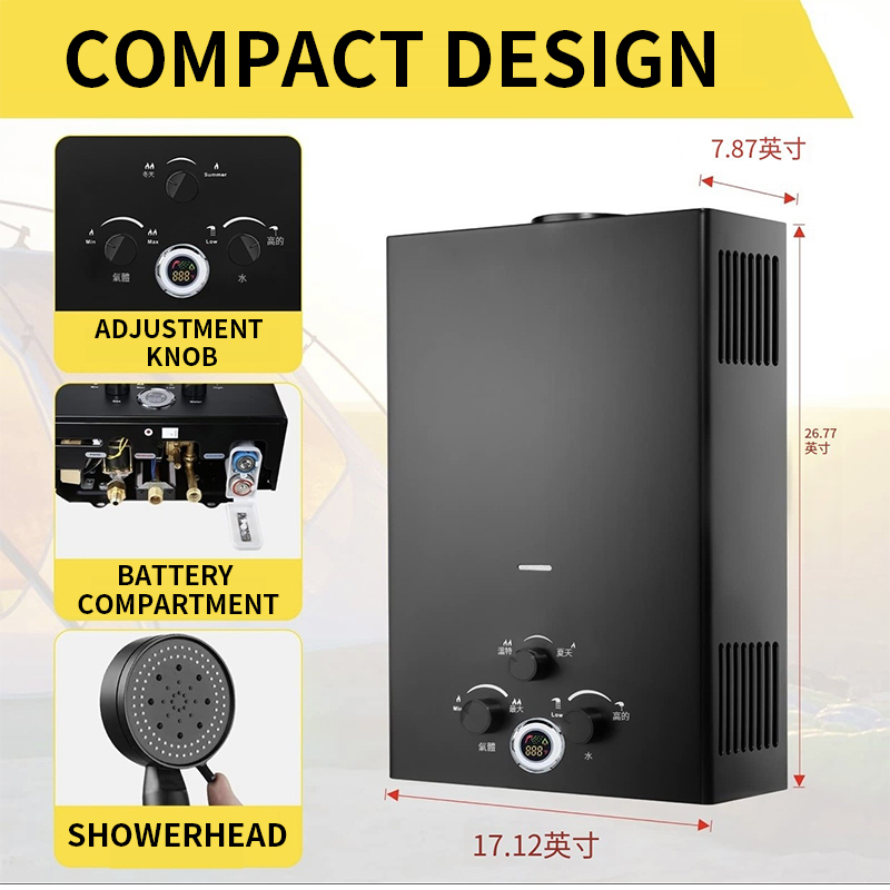 Outdoor Camping Water Heater - Nagrzewnica gazowa o natychmiastowym nagrzewaniu 16L/18L/20L