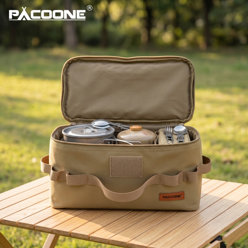 Outdoor Camping Cooking Equipment - PACOONE Przenośna Torba Kempingowa Wielofunkcyjna Duża