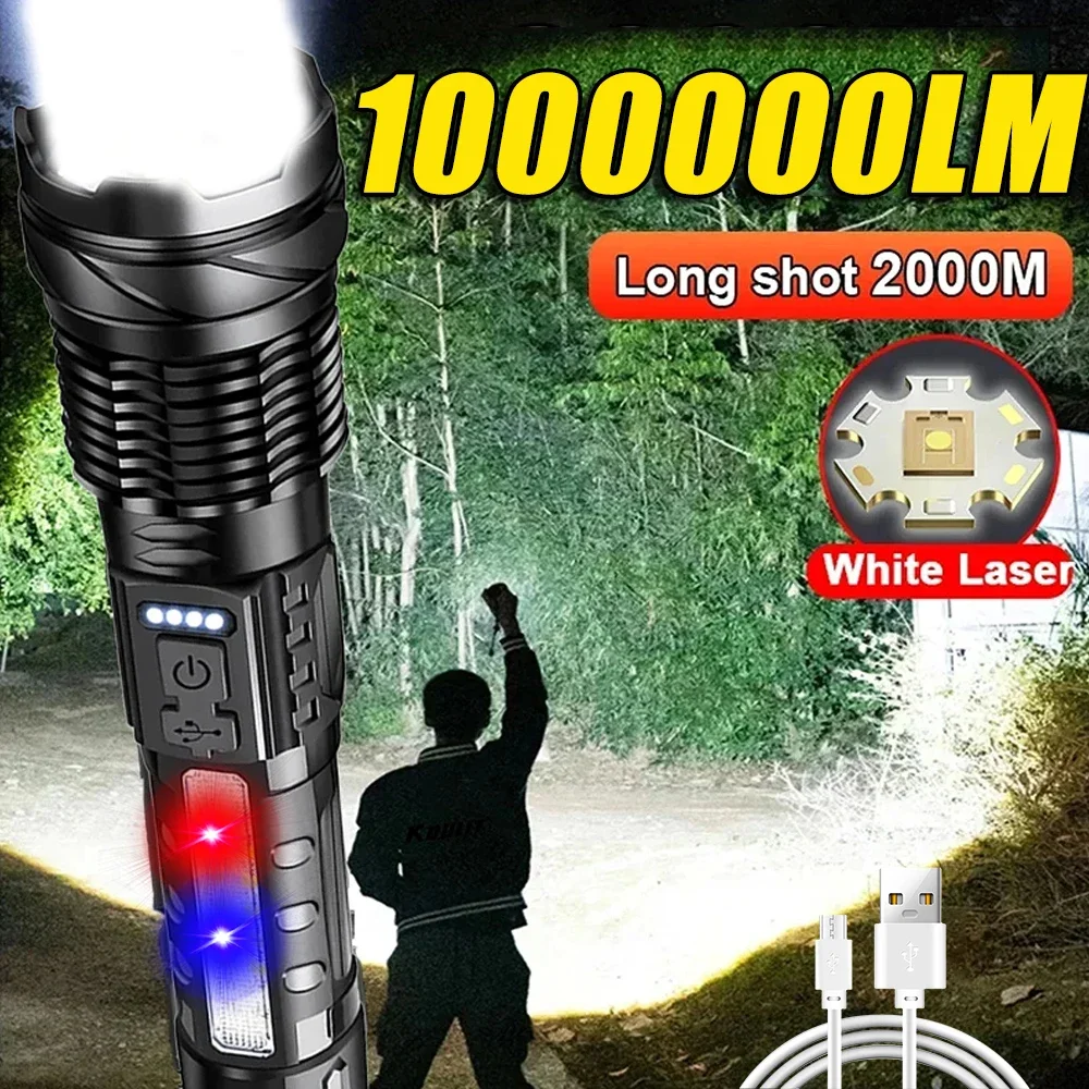 Outdoor Camping And Fishing - Mocna latarka LED z możliwością ładowania,