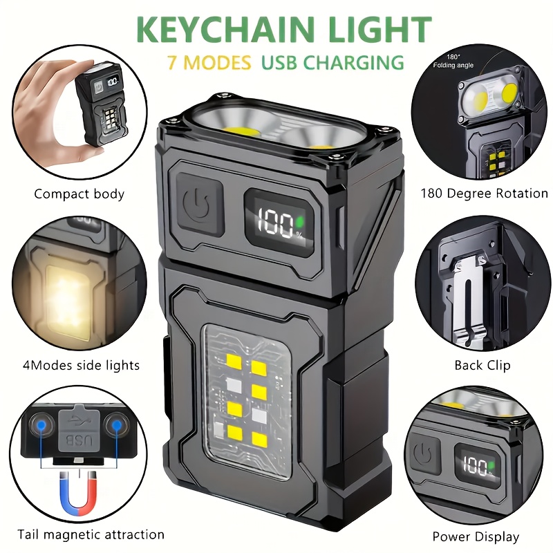 Outdoor Camping Decor - Mini Latarka LED z Możliwością Ładowania,