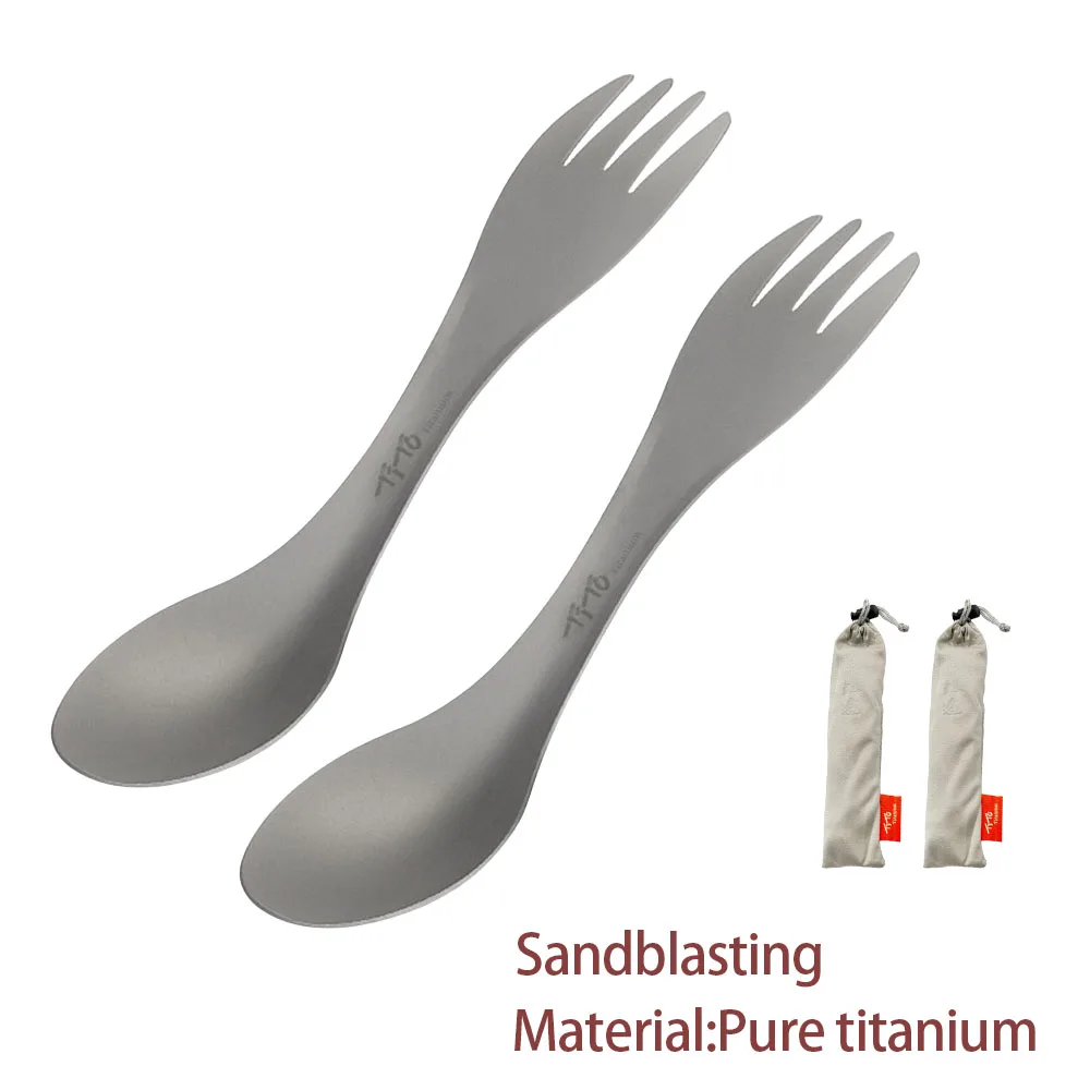 Outdoor Camping Cooking Equipment - Łyżka Titanium Spork 2 w 1
