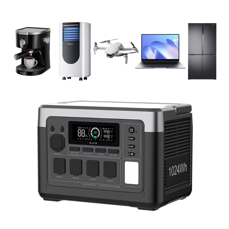 Outdoor Camping Usa - Generator solarny przenośny, cichy, 1800W 1024Wh,