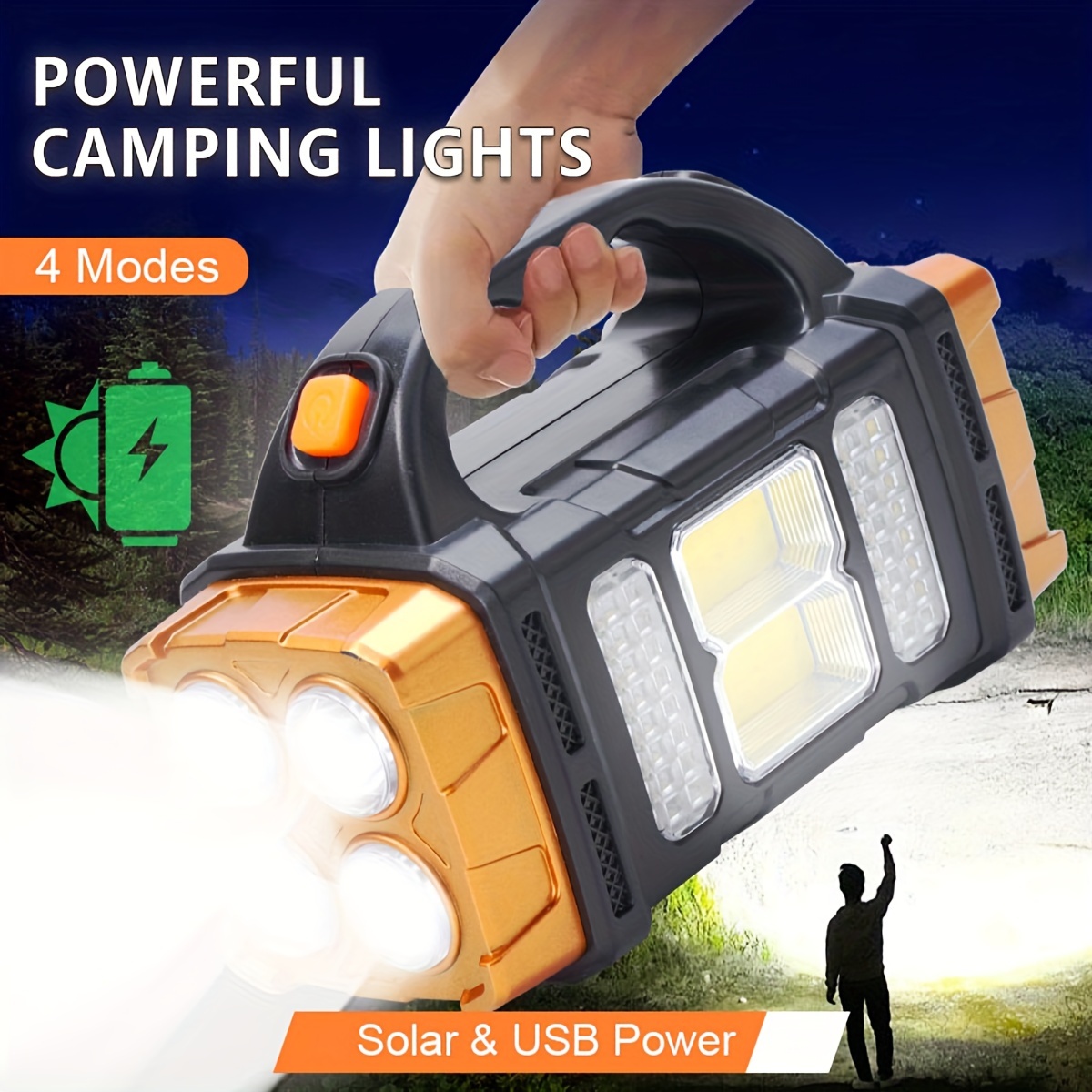 Outdoor Camping Decor - Nowa, ulepszona, ładowalna, mocna latarka LED