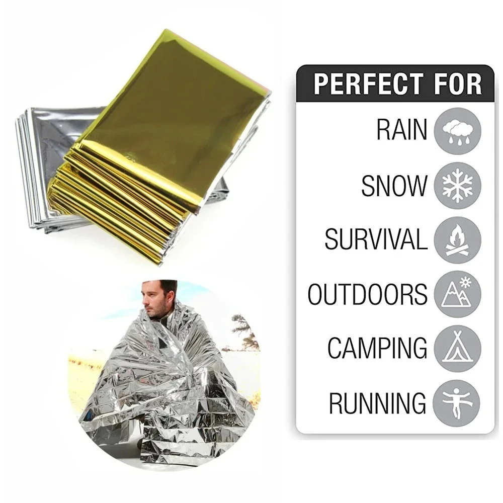 Outdoor Camping Mat Waterproof - 5 szt. Termiczny kocyk ratunkowy składany,