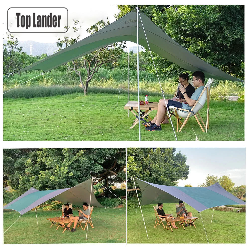 Waterproof Tarp Shelter - Hex Camping Tarp 4.1x4.1m Wodoodporny namiot