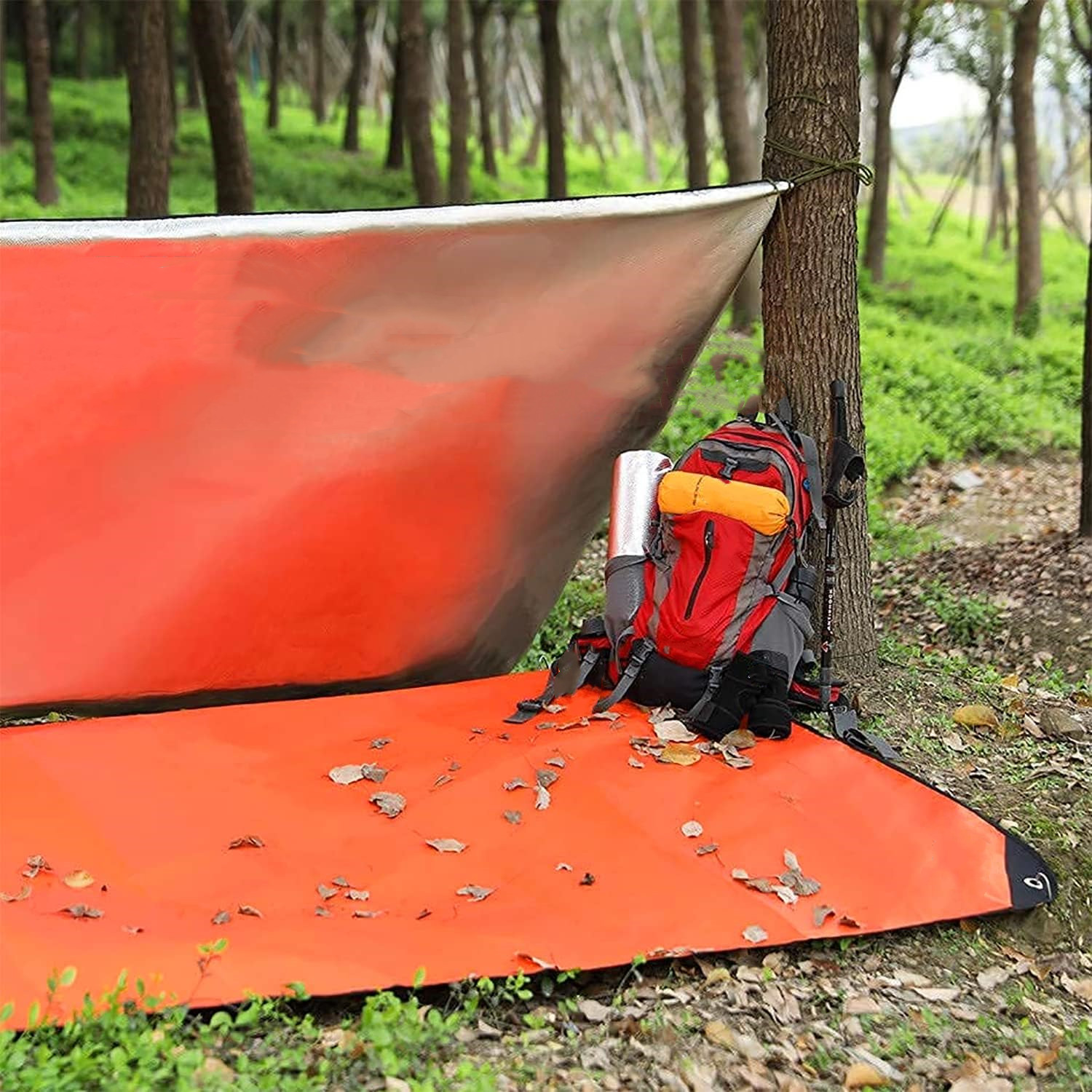 Emergency Mylar Blanket - Wytrzymały koc survivalowy – izolowana, odblaskowa
