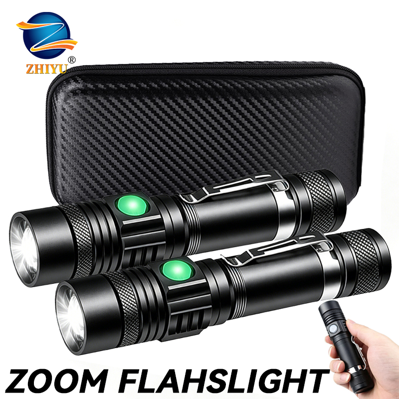 Outdoor Camping Decor - Latarka LED T6 z możliwością ładowania,