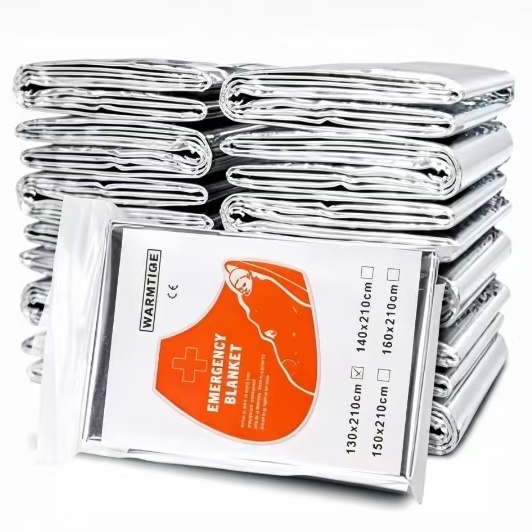Emergency Mylar Blanket - Koc termiczny z folii mylarowej, srebrny