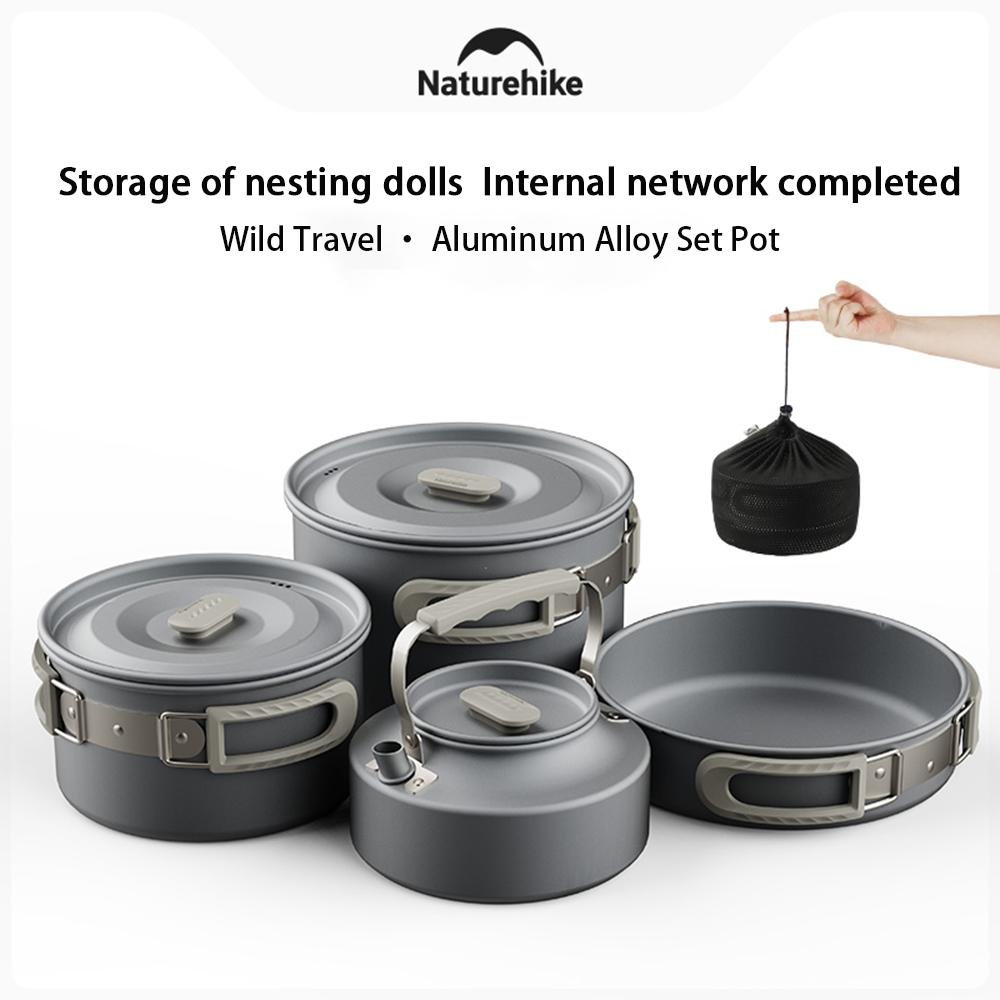 Outdoor Camping Cooking Equipment - Naturehike zestaw garnków outdoorowych, sprzęt do