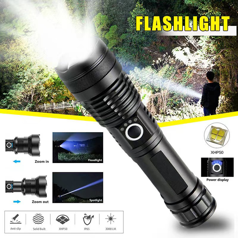 Outdoor Camping Decor - Latarka LED o dużej mocy XHP70,