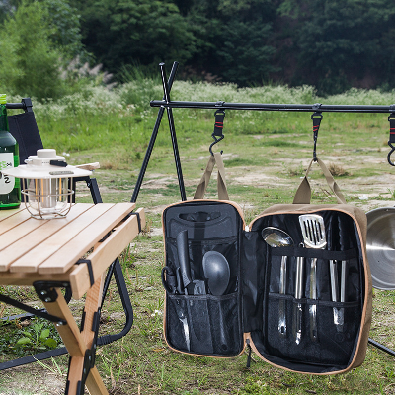 8-częściowy zestaw naczyń kuch – Outdoor Camping Cooking Equipment recenzja i cena