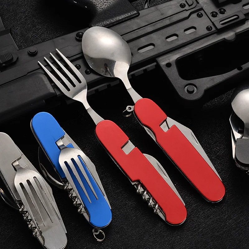 Składana zastawa stołowa 4 w 1 – Outdoor Camping Knife recenzja i cena