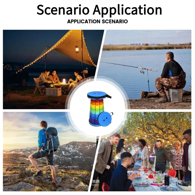 Tęczowy teleskopowy stołek kem – Outdoor Camping And Fishing recenzja i cena