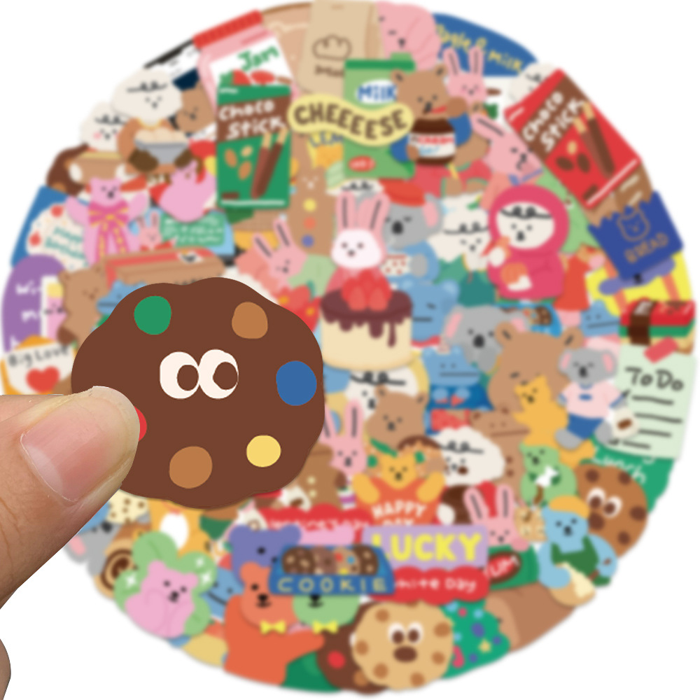 100 szt. Koreańskie naklejki z – Bear Canister recenzja i cena