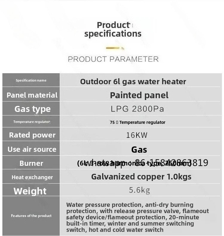 Nagrzewnica gazowa do wody na  – Outdoor Camping Water Heater recenzja i cena