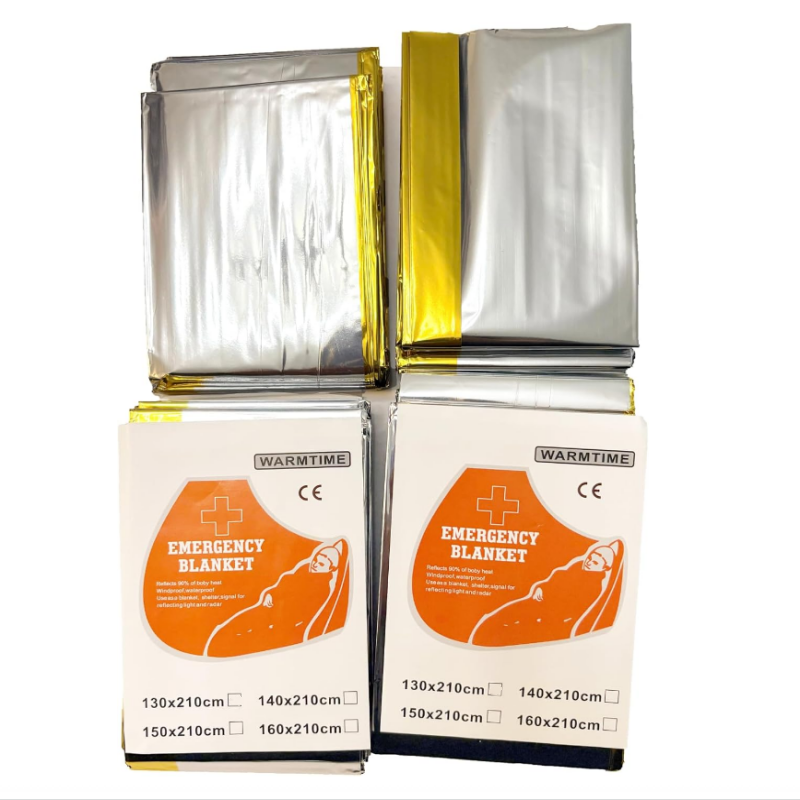 4 sztuki złoto-srebrnych koców – Emergency Mylar Blanket recenzja i cena