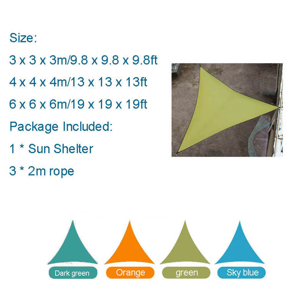 6x6x6 m trójkąt słońce schroni – Waterproof Tarp Shelter recenzja i cena