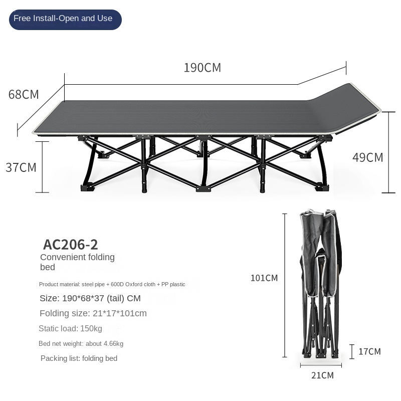 Wytrzymałe składane łóżko kemp – Outdoor Camping Cot recenzja i cena