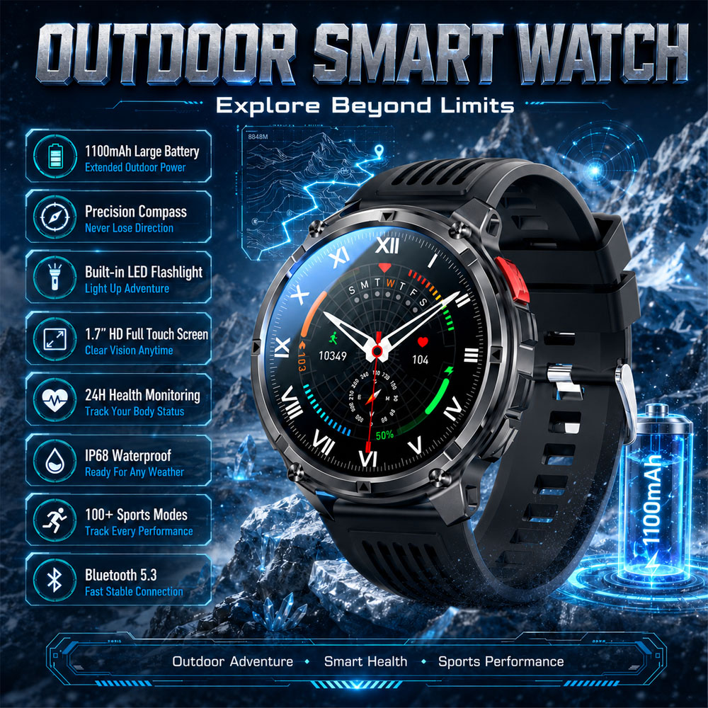 Nowy smartwatch YAOCX AMOLED d – Outdoor Camping Japan recenzja i cena