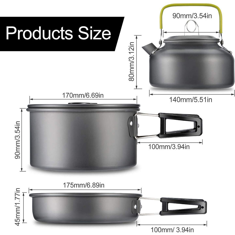 Zestaw naczyń kuchennych do bi – Outdoor Camping Cooking Equipment recenzja i cena