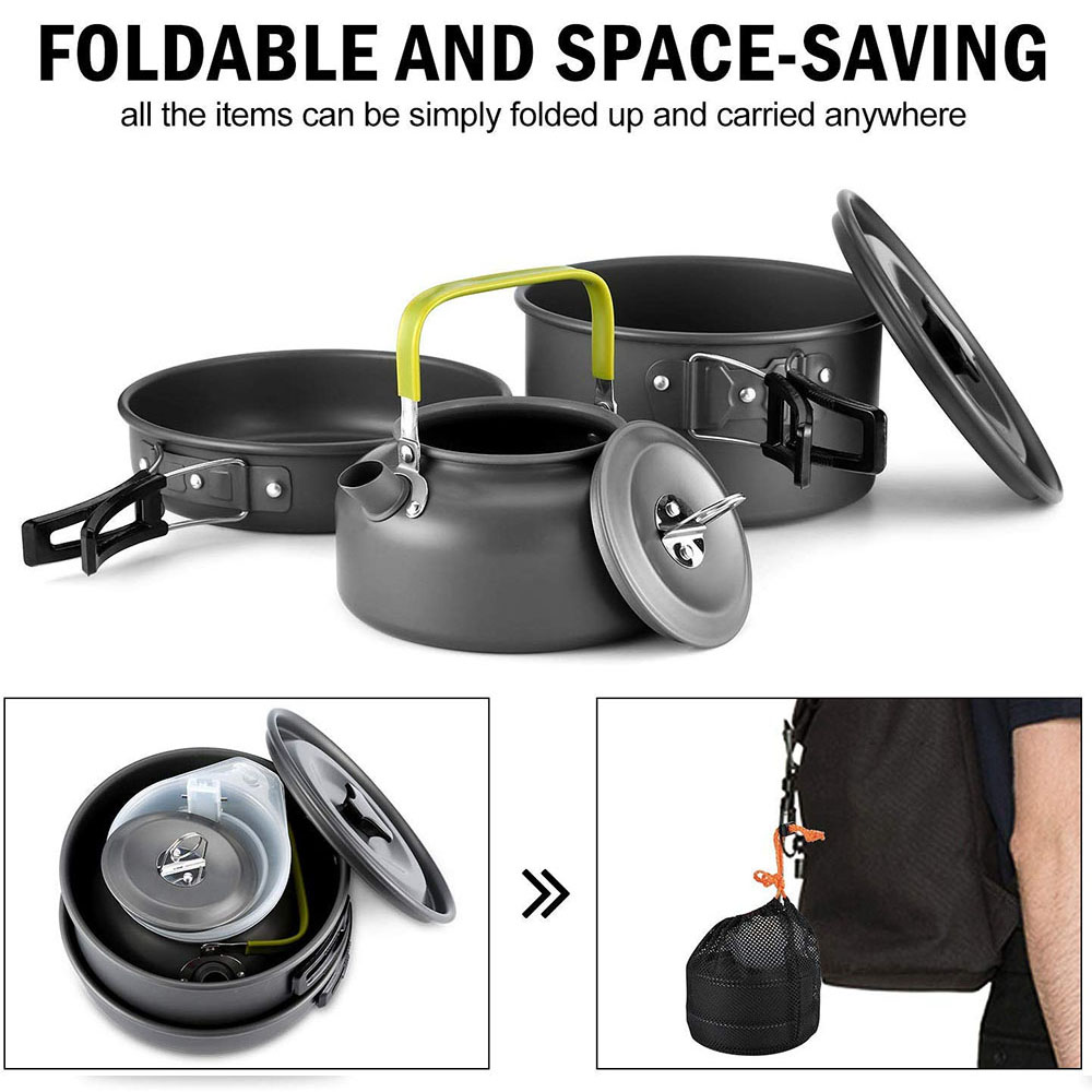 Zestaw naczyń kuchennych do bi – Outdoor Camping Cooking Equipment recenzja i cena