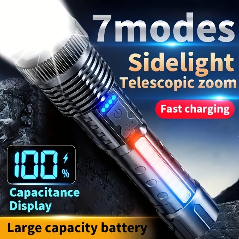 Mocna latarka LED z wyświetlac – Outdoor Camping And Fishing recenzja i cena