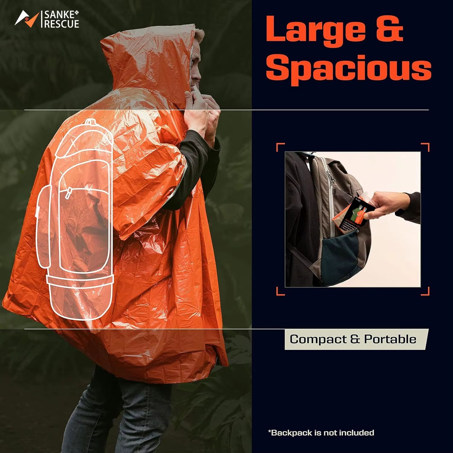 Awaryjne ponczo przeciwdeszczo – Emergency Mylar Blanket recenzja i cena