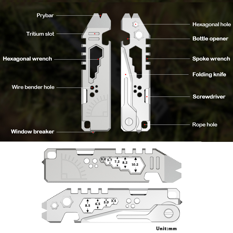 CNC 11 w 1 Tytanowy Łom Nóż Ot – Outdoor Camping Knife recenzja i cena